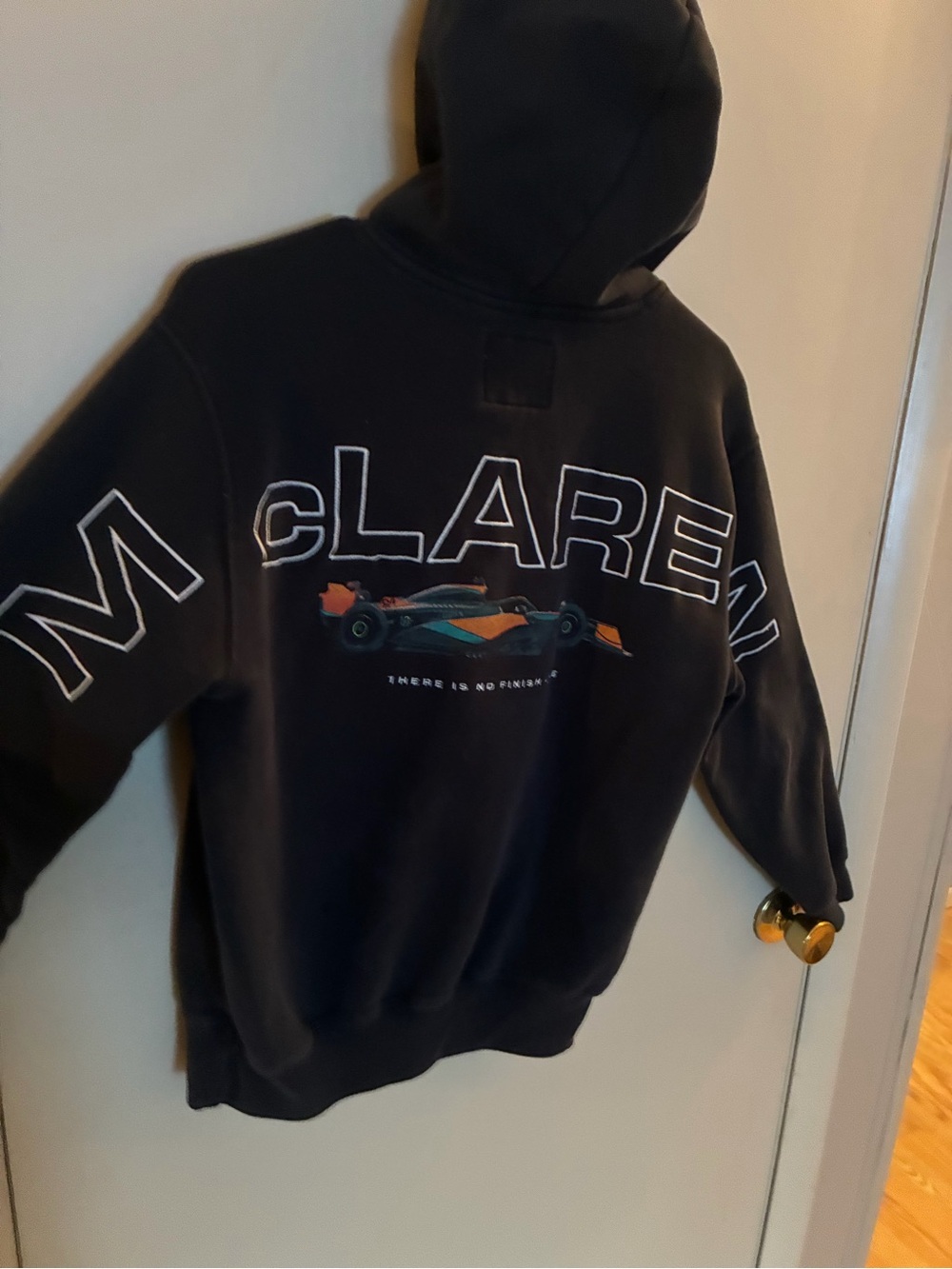 Hollister Black Pullover Hoodie with Small Logo Accent - McLaren F1 racing